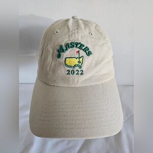 GOLF Masters 2022 Golf American Needle Khaki Cotton Adj. Strap Hat Cap
